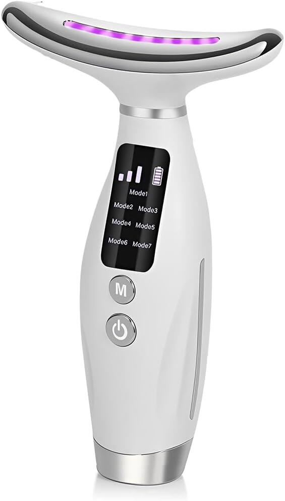 Masajeador Facial 7 en 1 Antiarrugas Lifting EMS con Luz LED